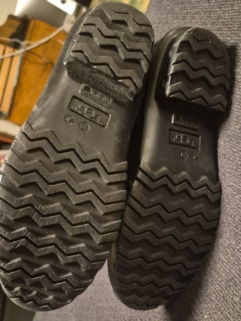 UGG Men's Black Tall Rubber Rain Boots